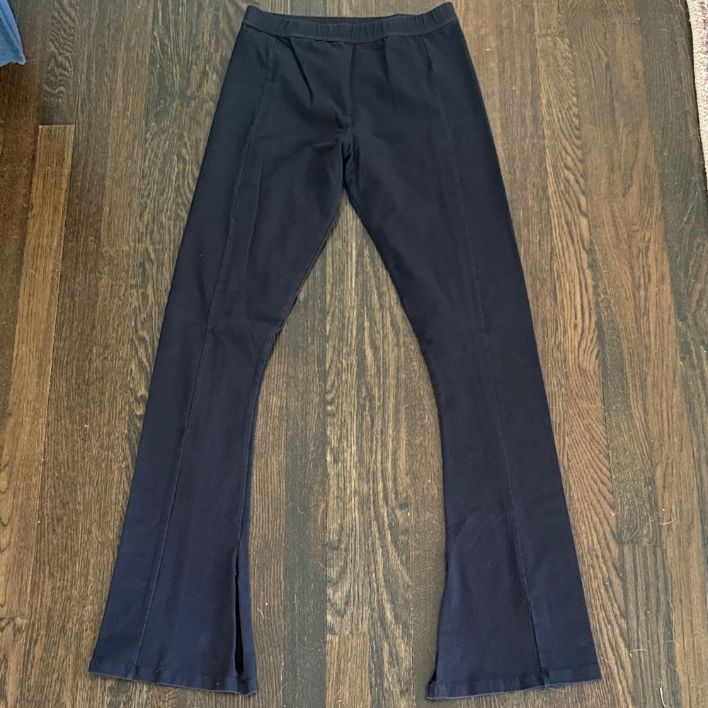EB Denim Split Him Black Stretch Flared Pants - image 3